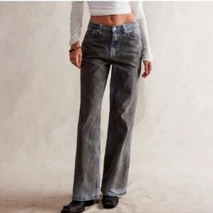 NEW Free People Tinsley baggy High Rise  Straight Leg Jeans